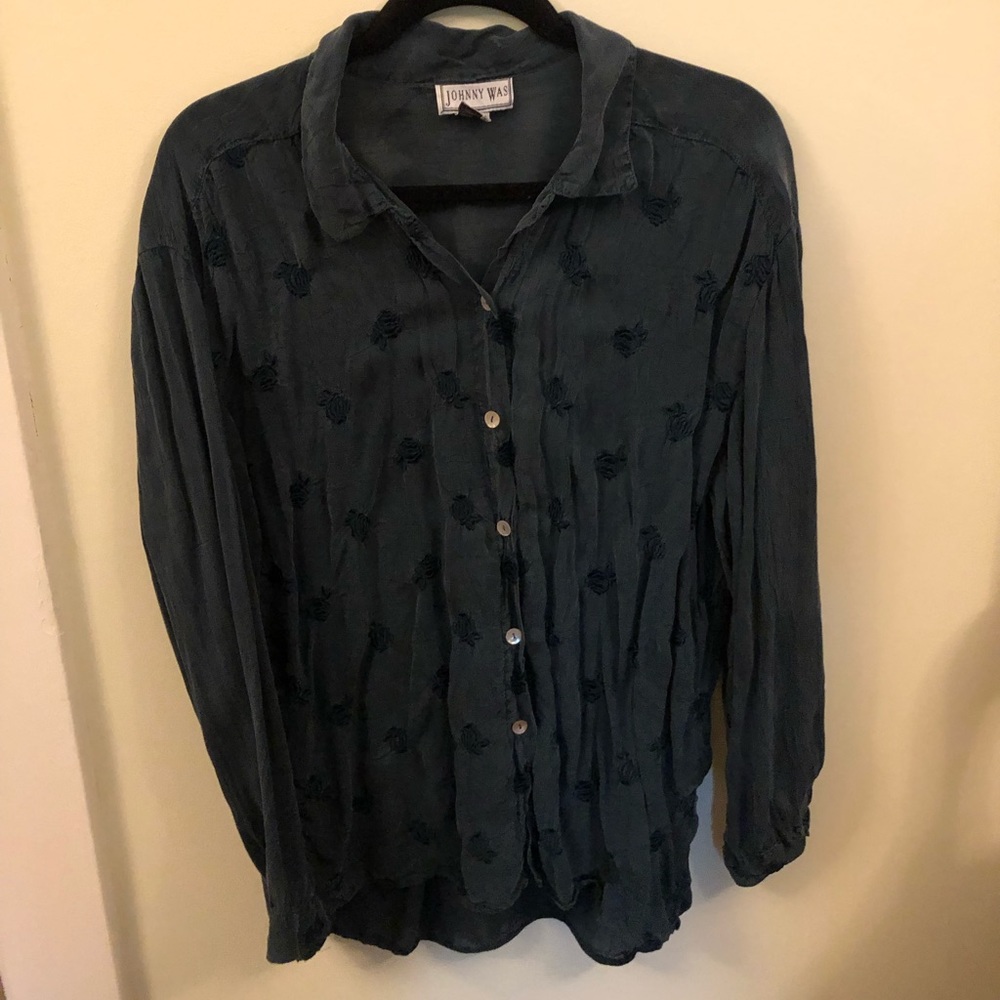 Johnny Was long sleeve button shirt